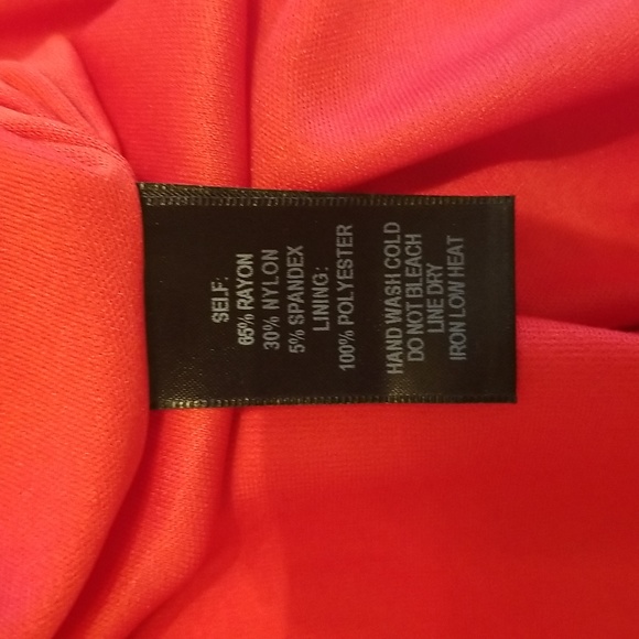 Lulu's dress XS orange-red, fully lined, adjustable straps, zipper in back - Picture 10 of 15